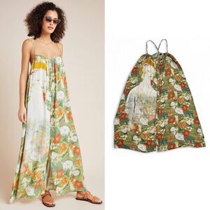 Anthropologie Jai Vasicek Letty Maxi Dress S Artist Collab Boho Cover-Up Artsy